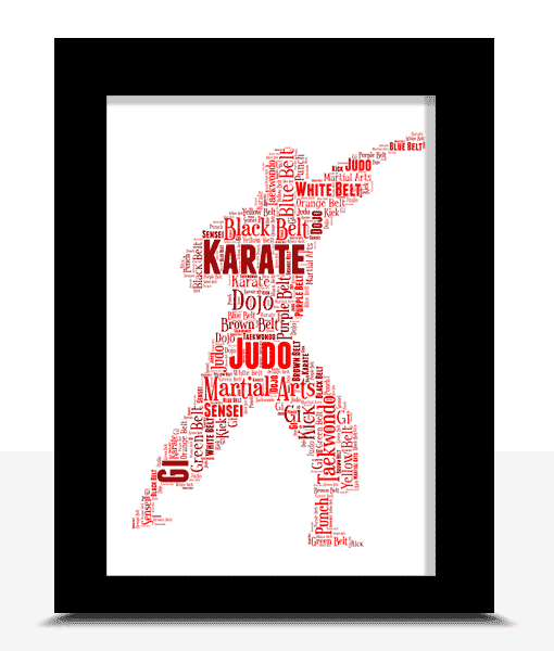 Personalised Martial Arts Word Art Print Picture Gift Sport Gifts