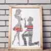 Personalised Engagement Gift Word Art Engagement Gifts