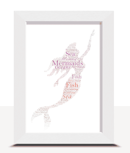 Mermaid Word Art Gift picture 