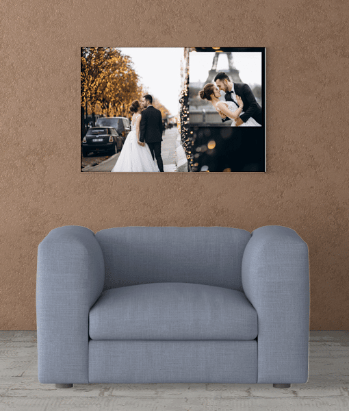 2 Photo Collage Canvas Print Photo Gifts