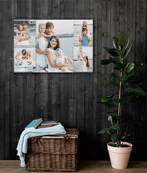 5 Photo Collage Canvas Print Photo Gifts
