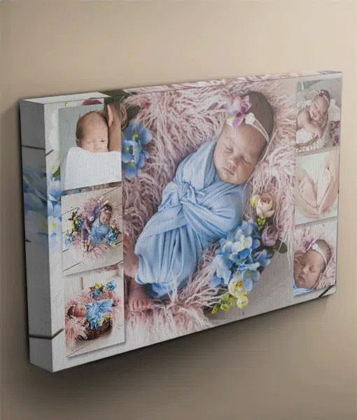 7 Photo Collage Canvas Print Family