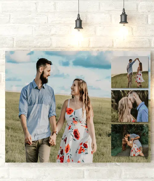4 Photo Collage Canvas Print Gifts For Her
