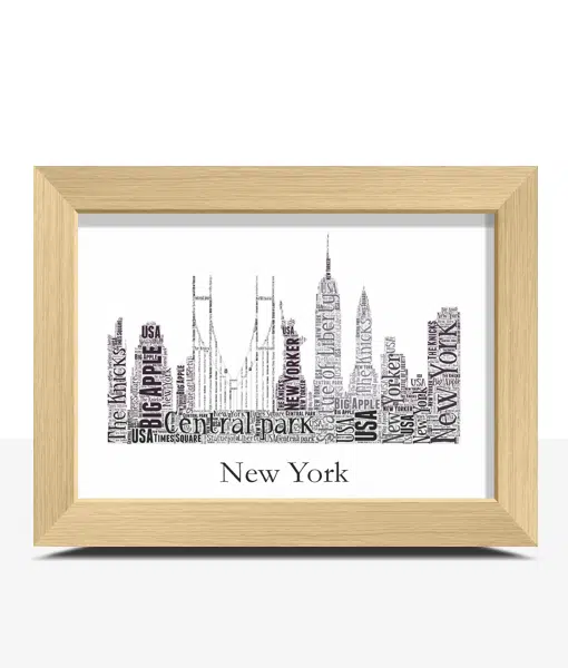 Personalised New York Skyline Word Art City Skyline Prints