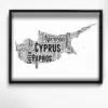 Cyprus Map Wall Art – Customise with Your Own Words Maps