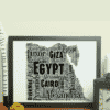 Custom Egypt Map Print – Words Tell Your Egyptian Story Maps