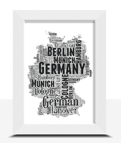 Personalised Germany Word Art Map – Your Story in Words Maps