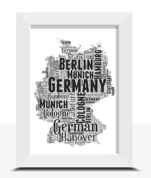 Personalised Germany Word Art Map Maps