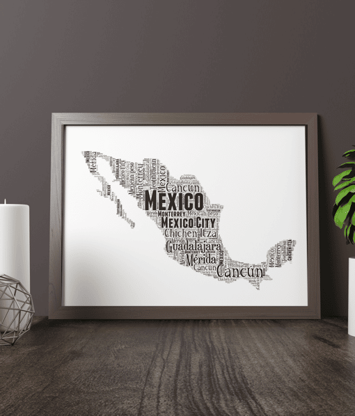 Custom Mexico Map Print – Create Your Own Word Art Maps