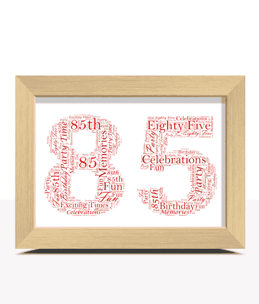 85th Birthday – Anniversary Word Art Gift Anniversary Gifts