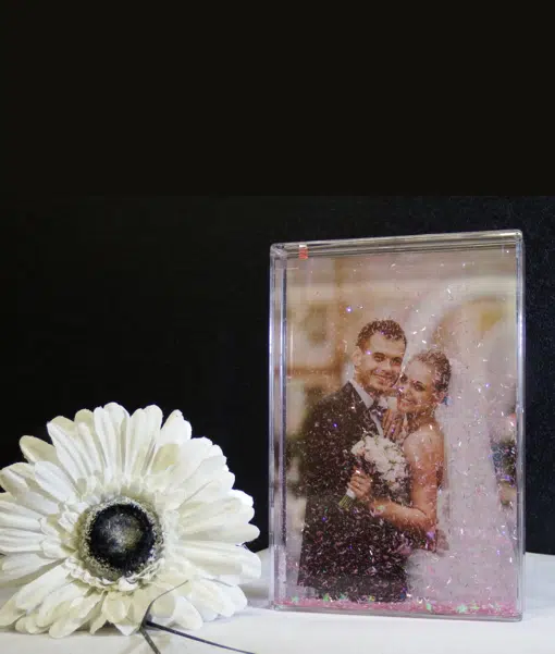Confetti Photo Blocks – Lovely for Wedding Photos or Party Group Photo Engagement Gifts