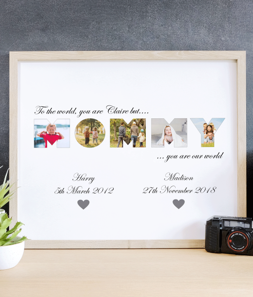 Personalised MOMMY Photo Print – Surprise Mom with Memories Gifts For Her