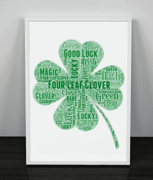 Personalised 4 Leaf Clover Good Luck Gift Good Luck Gifts