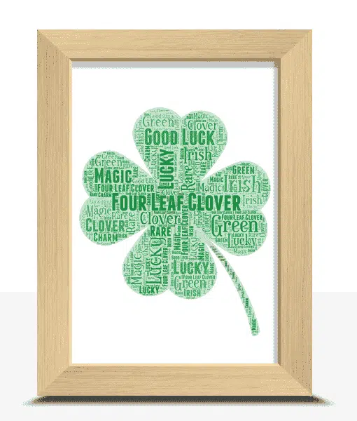 Personalised 4 Leaf Clover Good Luck Gift Good Luck Gifts