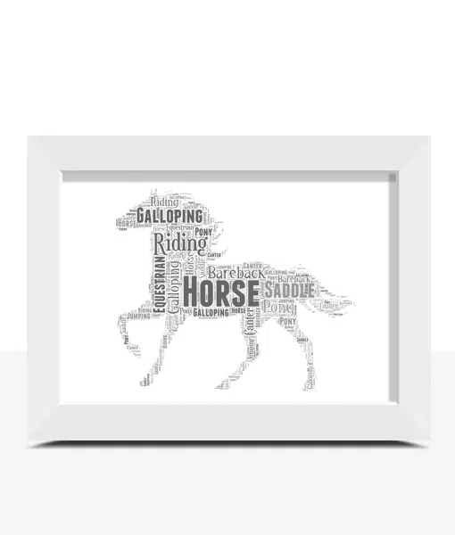 Personalised Horse Word Art Print Animal Prints