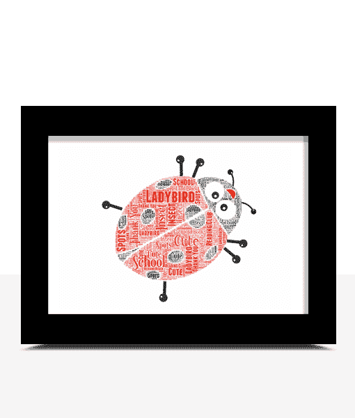Personalised Ladybird Word Art Print – Unique Gift Animal Prints