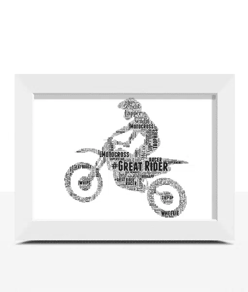 Motocross Bike Word Art Gift Sport Gifts