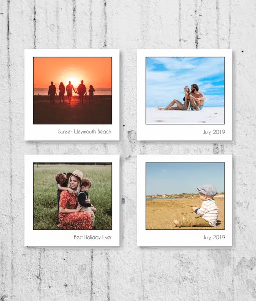 X4 Photo Canvases With Text – Wall Display Anniversary Gifts