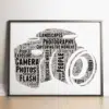 Camera Word Art Print – Personalised Photographer Gift