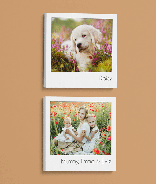 X2 Photo Canvases With Text – Wall Display Family