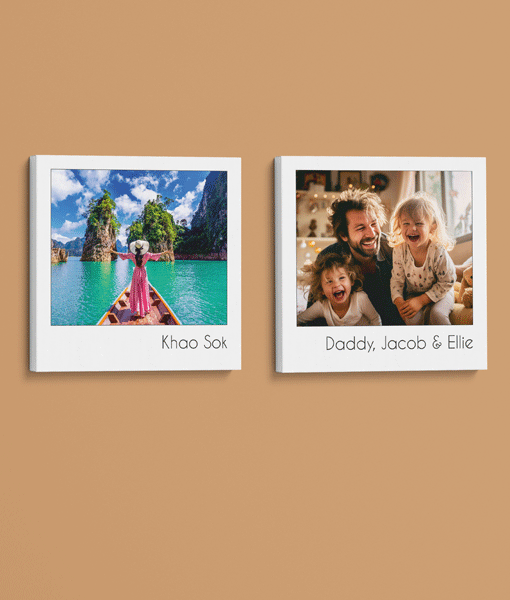 X2 Photo Canvases With Text – Wall Display Family