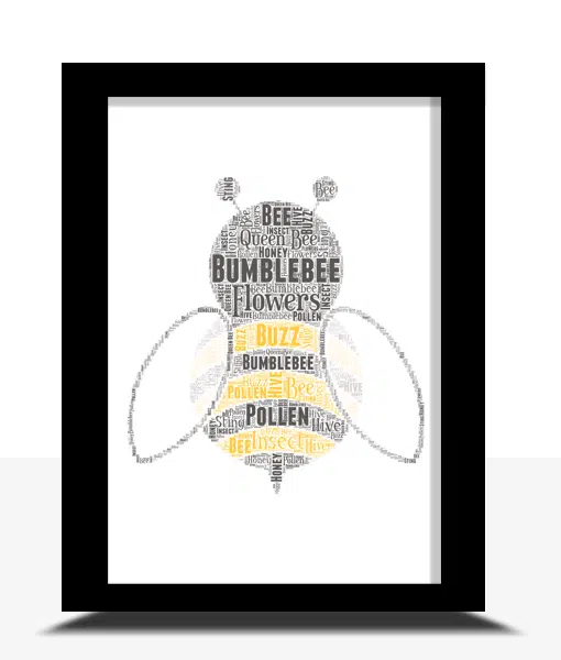 Personalised Bumblebee Word Art