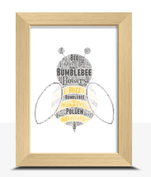 Personalised Bumblebee Word Art