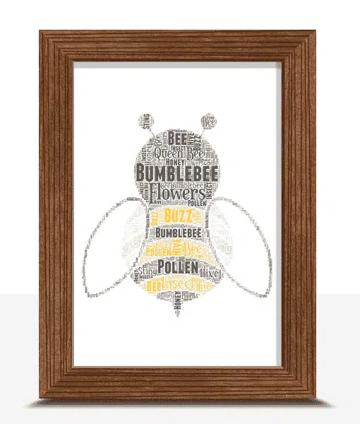Personalised Bumblebee Word Art – Create a Buzzing Gift