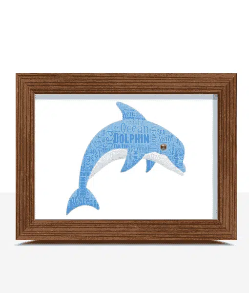 Dolphin Word Art Print Animal Prints