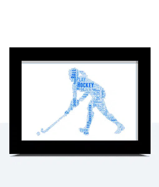 Female Hockey Player Word Art Gift Sport Gifts