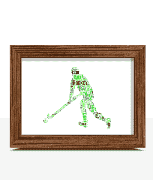 Male Hockey Player Word Art Gift Sport Gifts