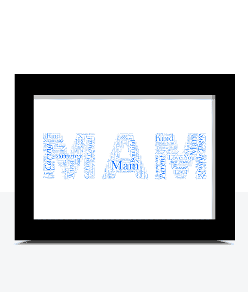 Personalised MAM Word Art Print – Perfect Gift for Mam Gifts For Mum