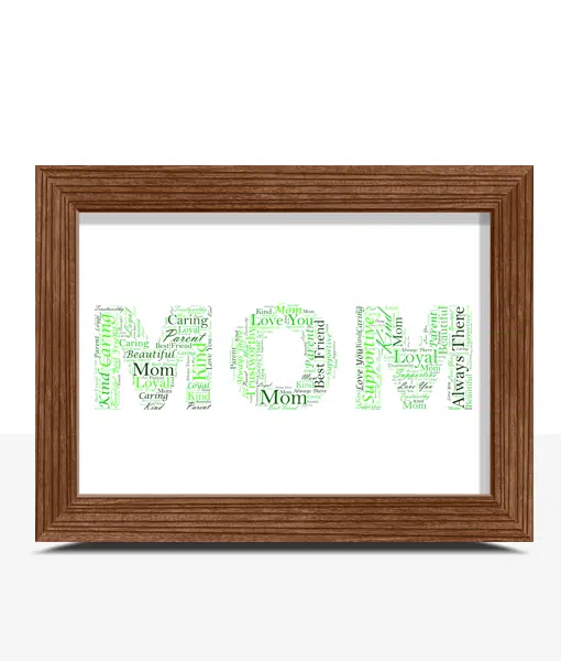 Personalised MOM Word Art Gift Gifts For Mum