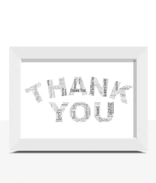 Personalised THANK YOU Word Art Picture Gift Design Healthcare Gifts