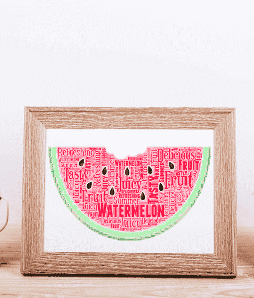 Watermelon Word Art Food And Drink
