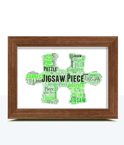 Jigsaw Puzzle Piece Word Art Gifts For Children