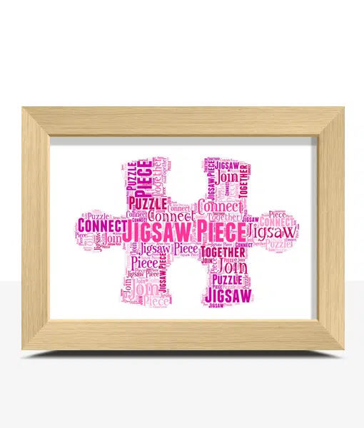 Jigsaw Puzzle Piece Word Art Gifts For Children