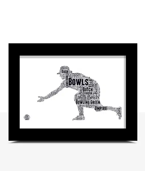 Lady Bowls Player Word Art Print – Ladies Bowls Gift Birthday Gifts