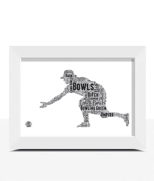 Lady Bowls Player Word Art Print – Ladies Bowls Gift Birthday Gifts