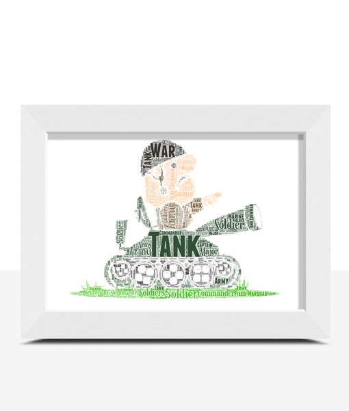 Army Tank Crewman Word Art – Fun Army Personalised Gift Military Gifts