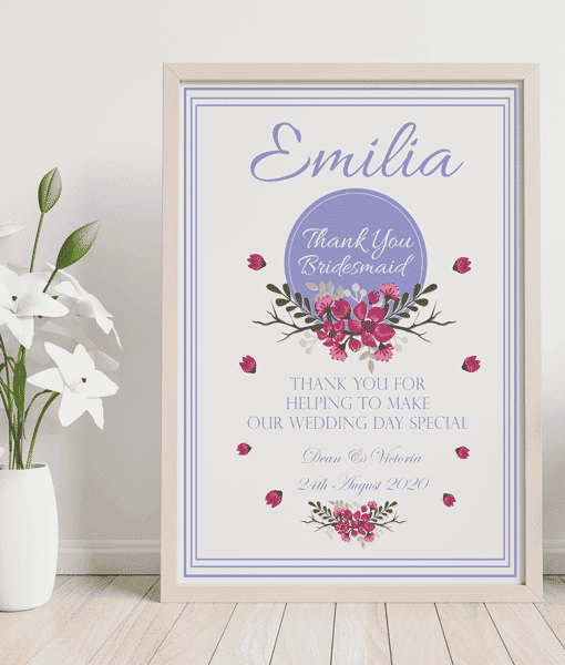 Bridesmaid Personalised Thank You Wedding Gift Gifts For Her