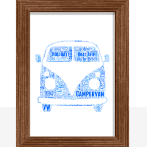 Personalised Campervan Word Art Print | ABC Prints