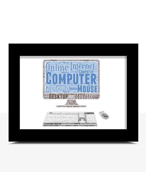 Personalised Computer Word Art Print Gifts For Him