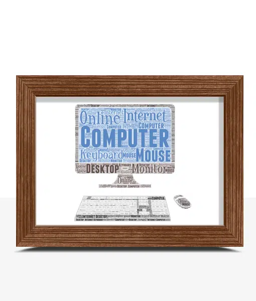 Personalised Computer Word Art Print Gifts For Him