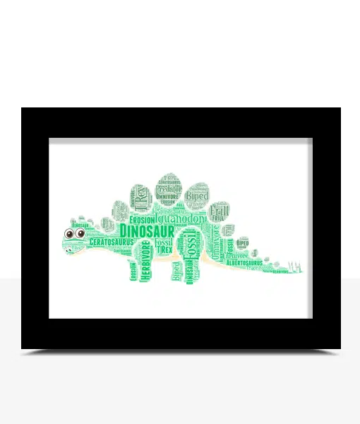 Personalised Dinosaur Word Art Animal Prints