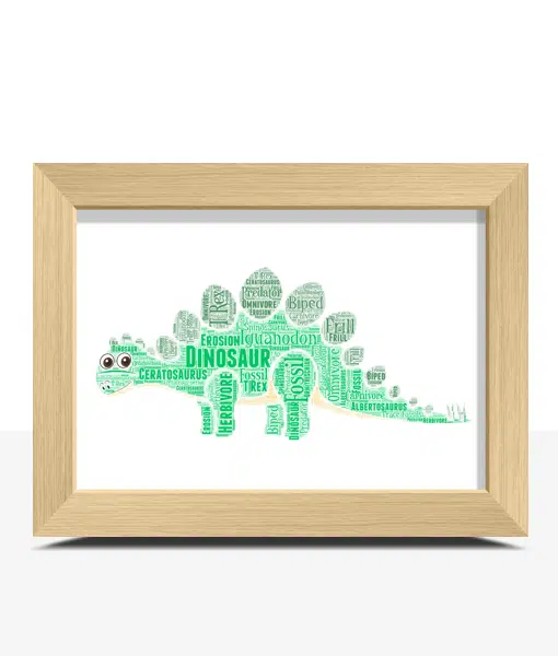 Personalised Dinosaur Word Art Animal Prints