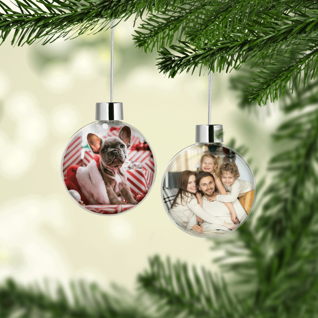 Personalised Christmas Tree Photo Baubles