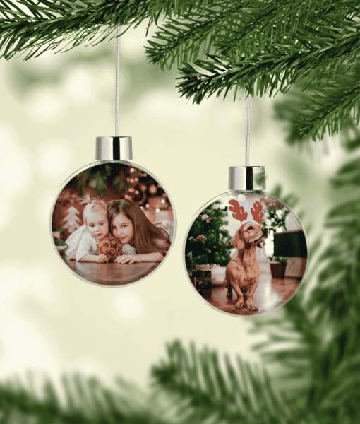 Personalised Christmas Photo Baubles Baby Shower Gifts