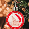 Baby First Christmas Personalised Photo Bauble Gift Baby Shower Gifts