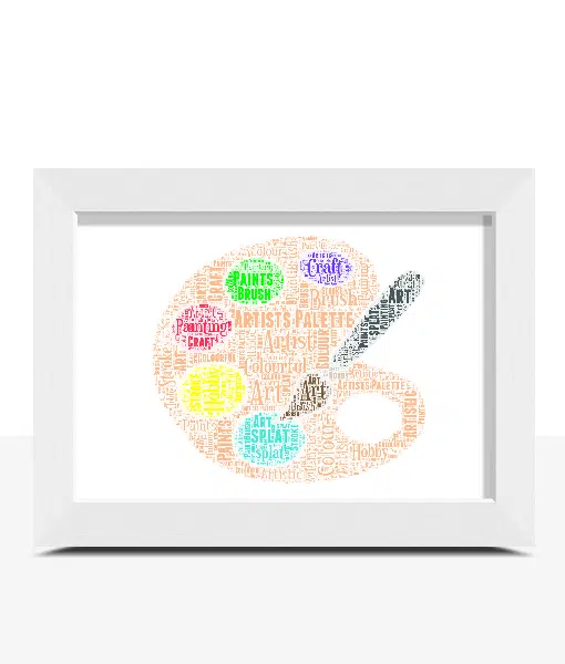 Personalised Artists Palette Word Art Gift Graduation Gifts